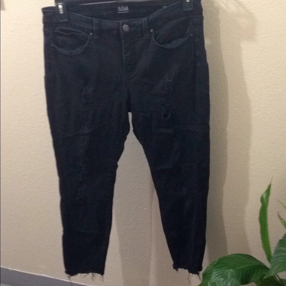 Ana Skinny Ankle Super Distressed Jeans Size 10